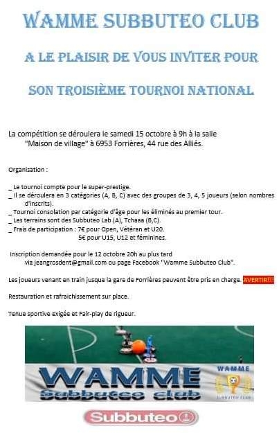 Wamme Subbuteo Club - Le Blog de Nassogne